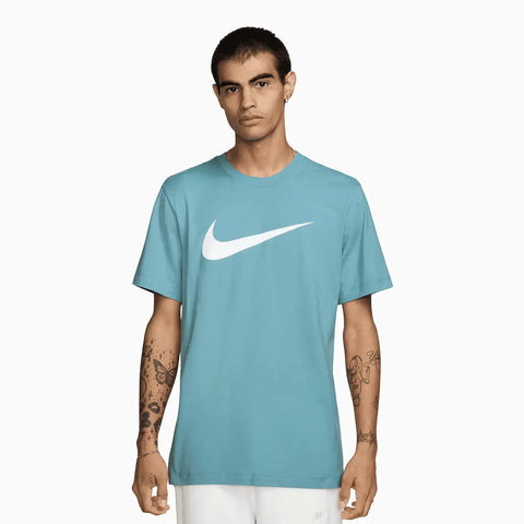 Nike Men's Turquoise Sportswear Swoosh Icon T-Shirt | Nike In Lebanon