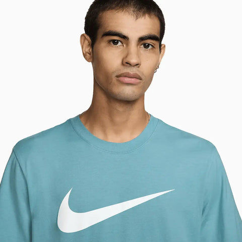 Nike Men's Turquoise Sportswear Swoosh Icon T-Shirt | Nike In Lebanon