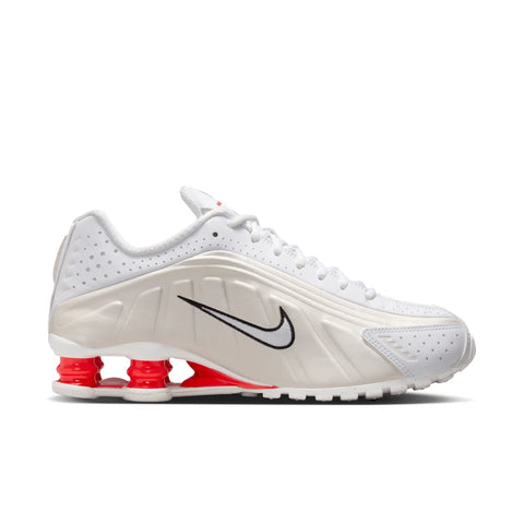Nike Men’s White & Bone Shox R4 Sneaker with Red Columns | Nike in Lebanon