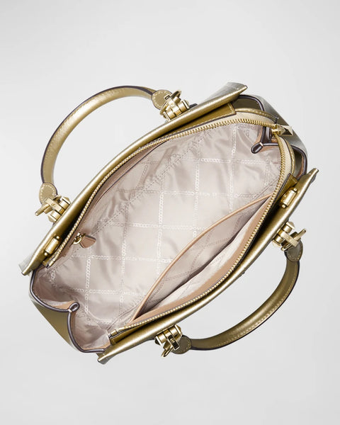 Michael Kors Women's Gold Marilyn Leather Satchel Handbag's | Michael Kors In Lebanon