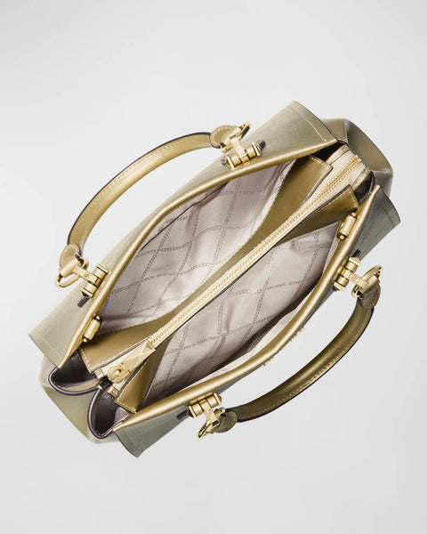 Michael Kors Women's Gold Marilyn Leather Satchel Handbag's | Michael Kors In Lebanon