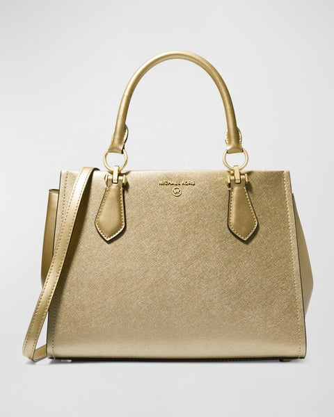 Michael Kors Women's Gold Marilyn Leather Satchel Handbag's | Michael Kors In Lebanon