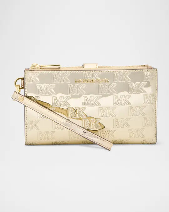 Michael Kors Women's Gold Jet Set Monogram Metallic Wallet | Michael Kors In Lebanon
