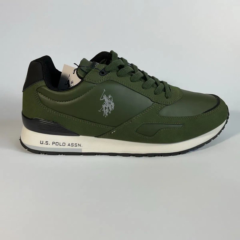 U.S. Polo Assn. Men's Military Green & Black Tabry Sneakers