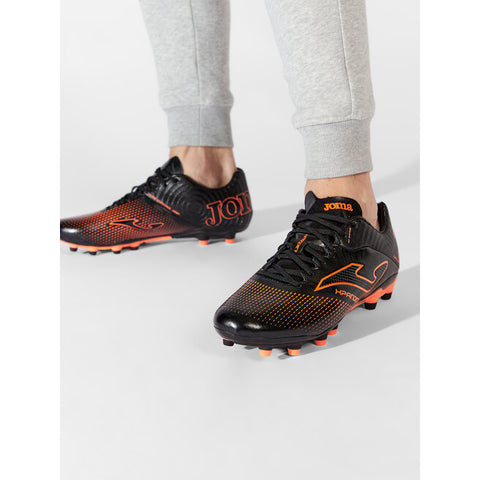 Joma Men's Black And Orange Football Xpander Sneaker Shoes DF6 shr