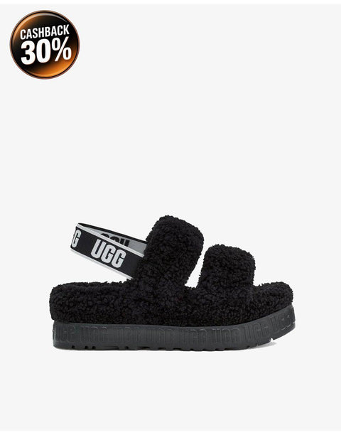 Ugg Women's Black W Oh Fluffita Sandal |Ugg In Lebanon