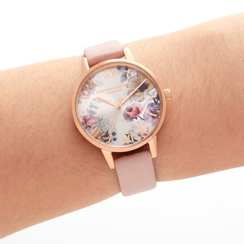 Olivia Burton Women's Midi Dusty Pink - Blush Sunray and Rose Gold Watch| Olivia Burton in Lebanon