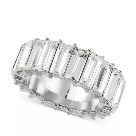 On 34th Women's Silver-Tone Baguette Crystal Eternity Ring|On 34th In Lebanon