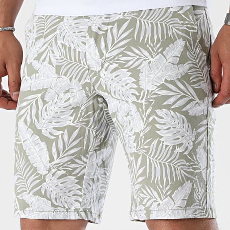 Only & Sons Men's Khaki Green Floral Cam Leaf Chino Short |Only & Sons in Lebanon