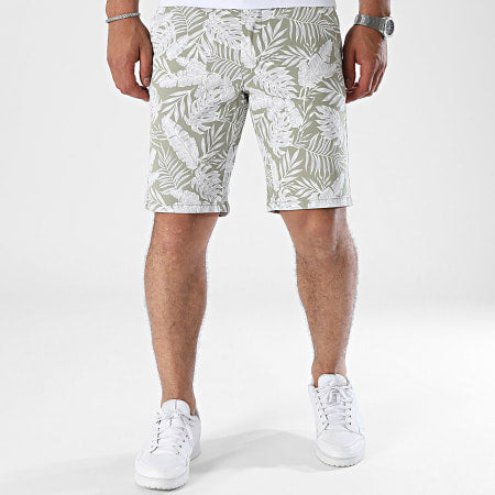 Only & Sons Men's Khaki Green Floral Cam Leaf Chino Short |Only & Sons in Lebanon
