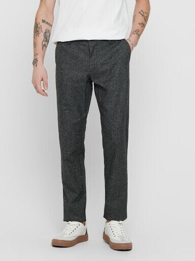 Only & Sons Men's Dark Grey Onsmark Melange Pant | Only & Sons In Lebanon