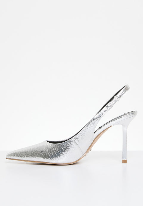 Steve Madden Women's Silver Synthetic Soiree Heels |Steve Madden In Lebanon
