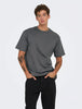 Only & Sons Men's Dark Grey Onsfred Life Crew Neck T-Shirt | Only & Sons In Lebanon