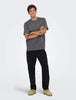 Only & Sons Men's Dark Grey Onsfred Life Crew Neck T-Shirt | Only & Sons In Lebanon