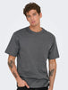 Only & Sons Men's Dark Grey Onsfred Life Crew Neck T-Shirt | Only & Sons In Lebanon