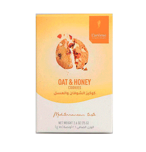 L'arome Oat  & Honey Cookies 75g | L'arome In Lebanon