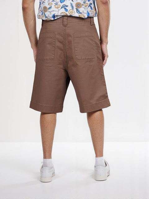 Celio Men's Brown Cotton Regular Fit Shorts |Celio In Lebanon