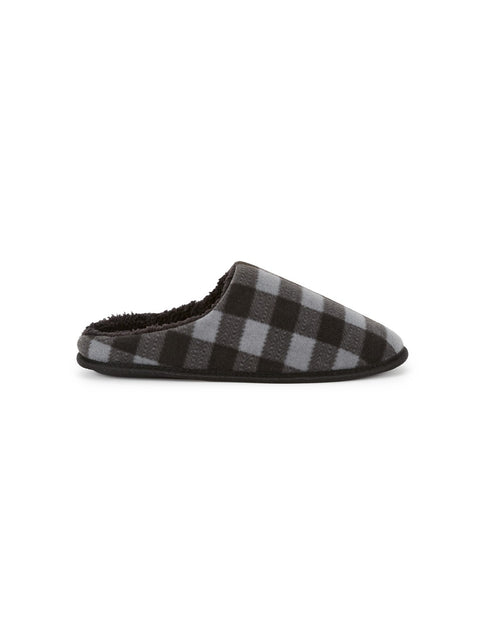 Celio Men's Black Plaid Slipper | Celio in Lebanon