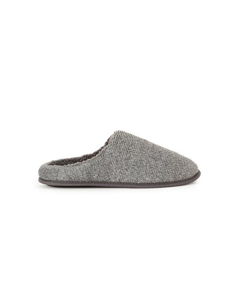 Celio Men's Gray Essential Knit Slip-On Slipper |Celio In Lebanon