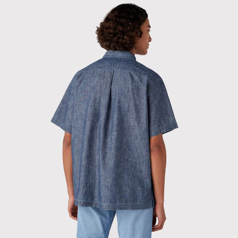 Wrangler Men's Light Navy Short Sleeve Shacket Shirt | Wrangler In Lebanon