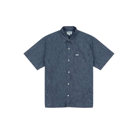 Wrangler Men's Light Navy Short Sleeve Shacket Shirt | Wrangler In Lebanon