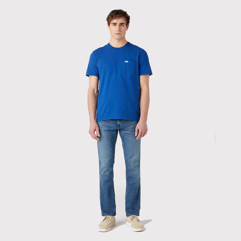 Wrangler Men's Blue One Pocket Tee True Short Sleeveless T-Shirt | Wrangler In Lebanon