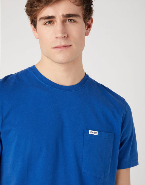 Wrangler Men's Blue One Pocket Tee True Short Sleeveless T-Shirt | Wrangler In Lebanon