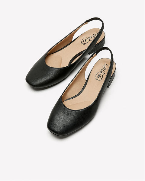 Life Stride Women's Black Low-Heel Slingback Casual Shoes | Life Stride In Lebanon