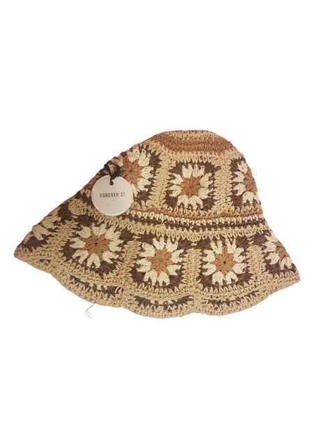 Forever 21 Women's Two-Tone Crochet Granny Square Premium Hat | Forever 21 in Lebanon