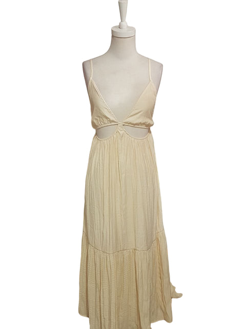 Forever 21 Women's Beige Cut-Out Sleeveless Maxi Dress |Forever 21 In Lebanon