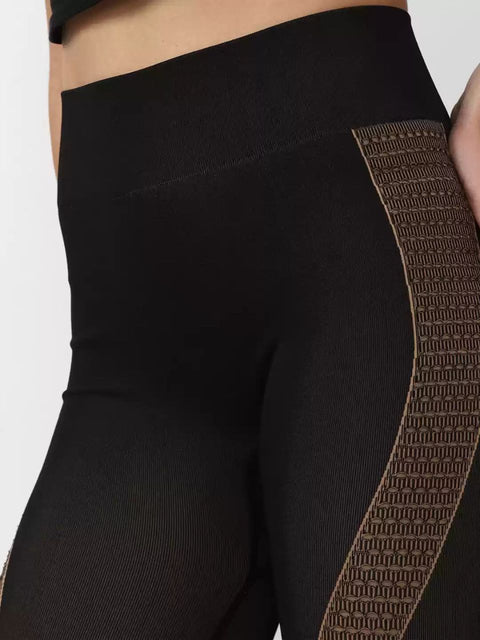 Forever 21 Women's Black & Brown High Rise Legging | Forever 21 In Lebanon