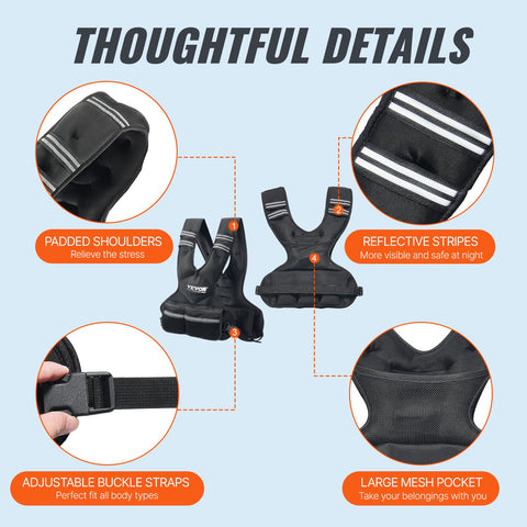 Vevor Adjustable Weighted Training Vest | Vevor In Lebanon