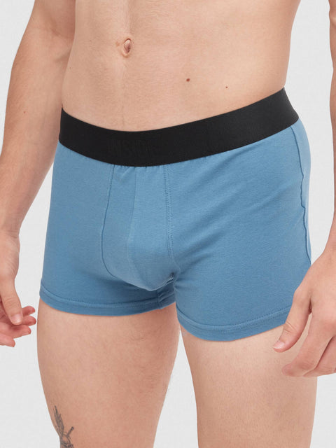 Sinsay Men's Blue Pack Of 3 Cotton Trunk Classic Boxers | Sinsay In Lebanon