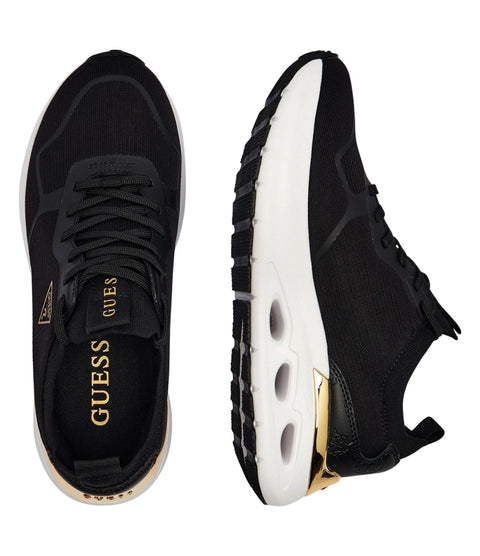 Guess Women's Black Soulite Knit Lace Sneakers | Guess In Lebanon