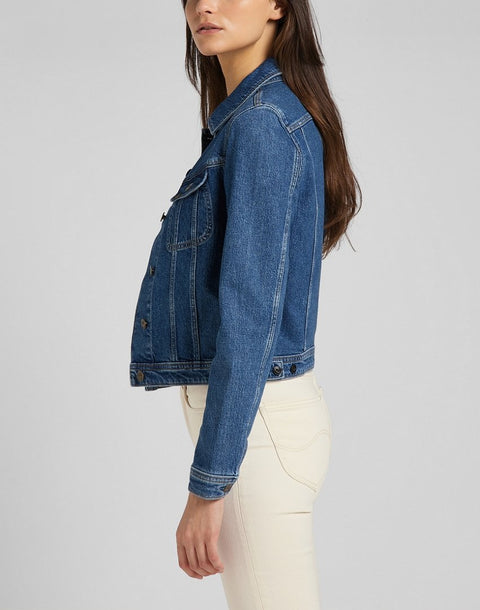 Lee Women's Dark Blue Stone Maren Regular Fit Rider Denim Jacket | Lee In Lebanon