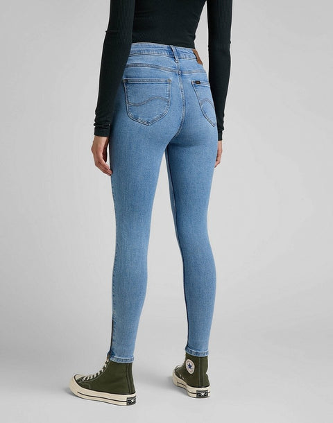 Lee Women's Blue Scarlett Skinny Fit Slim Cut High Zip Jeans | Lee In Lebanon