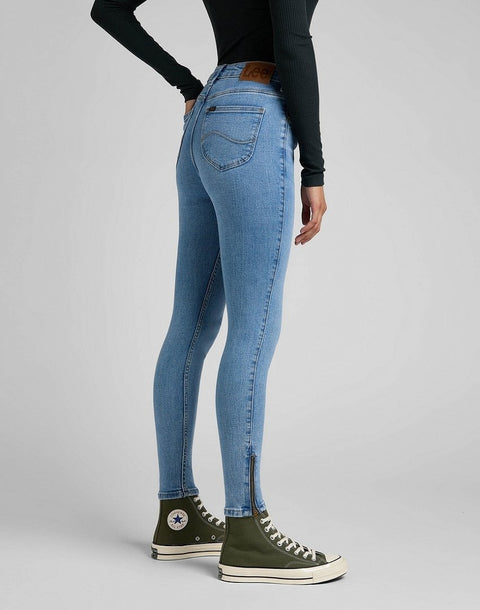 Lee Women's Blue Scarlett Skinny Fit Slim Cut High Zip Jeans | Lee In Lebanon