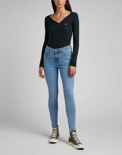 Lee Women's Blue Scarlett Skinny Fit Slim Cut High Zip Jeans | Lee In Lebanon