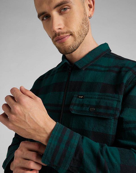 Lee Men's Black Zipped Overshirt | Lee In Lebanon