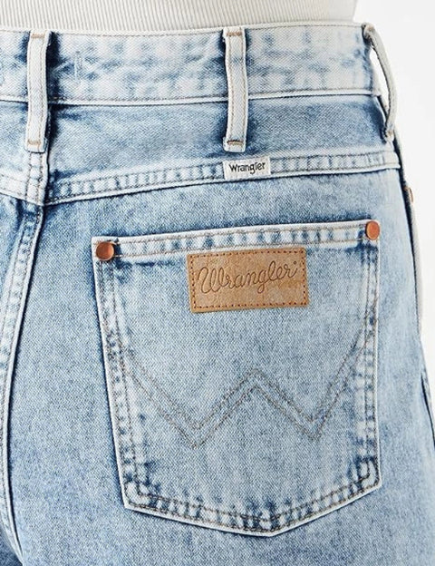 Wrangler Women's Light Blue High Rise Barrel 652 Wide Leg Jeans |Wrangler In Lebanon