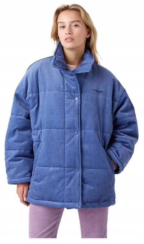 Wrangler Women's Fjord Blue Corduroy Puffer Jacket | Wrangler In Lebanon