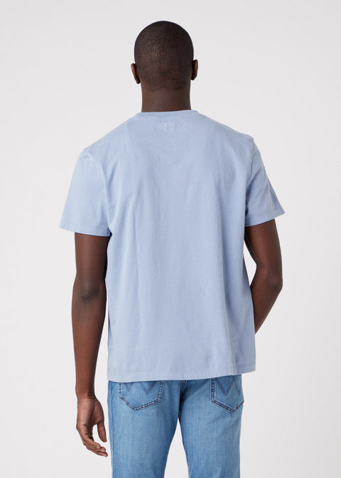 Wrangler Men's Light Blue Logo Eagle Stone Wash T-Shirt | Wrangler In Lebanon
