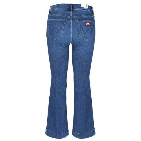 Wrangler Women's Navy High Waist Flare Jeans |Wrangler In Lebanon