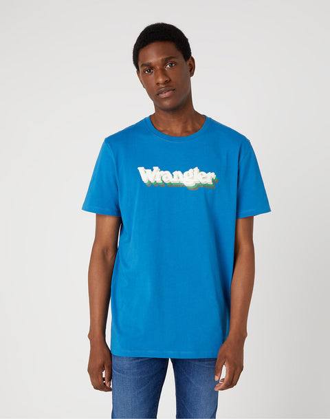 Wrangler Men's Deep Water Graphic Logo Print T-Shirt |Wrangler In Lebanon