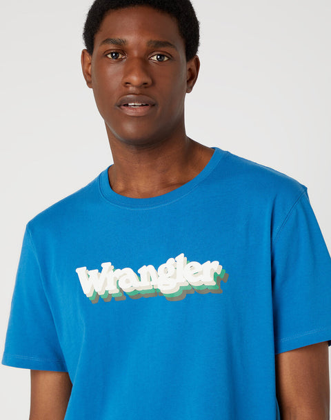 Wrangler Men's Deep Water Graphic Logo Print T-Shirt |Wrangler In Lebanon
