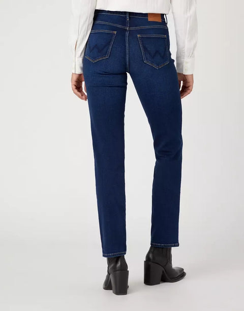 Wrangler Women's Dark Blue Anabel Straight Jeans | Wrangler In Lebanon