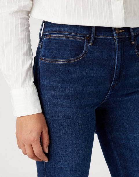 Wrangler Women's Dark Blue Anabel Straight Jeans | Wrangler In Lebanon