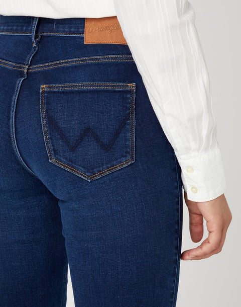 Wrangler Women's Dark Blue Anabel Straight Jeans | Wrangler In Lebanon