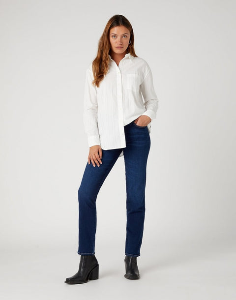 Wrangler Women's Dark Blue Anabel Straight Jeans | Wrangler In Lebanon