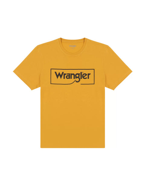 Wrangler Men's Golden Spice Frame Logo Tee T-Shirt | Wrangler In Lebanon